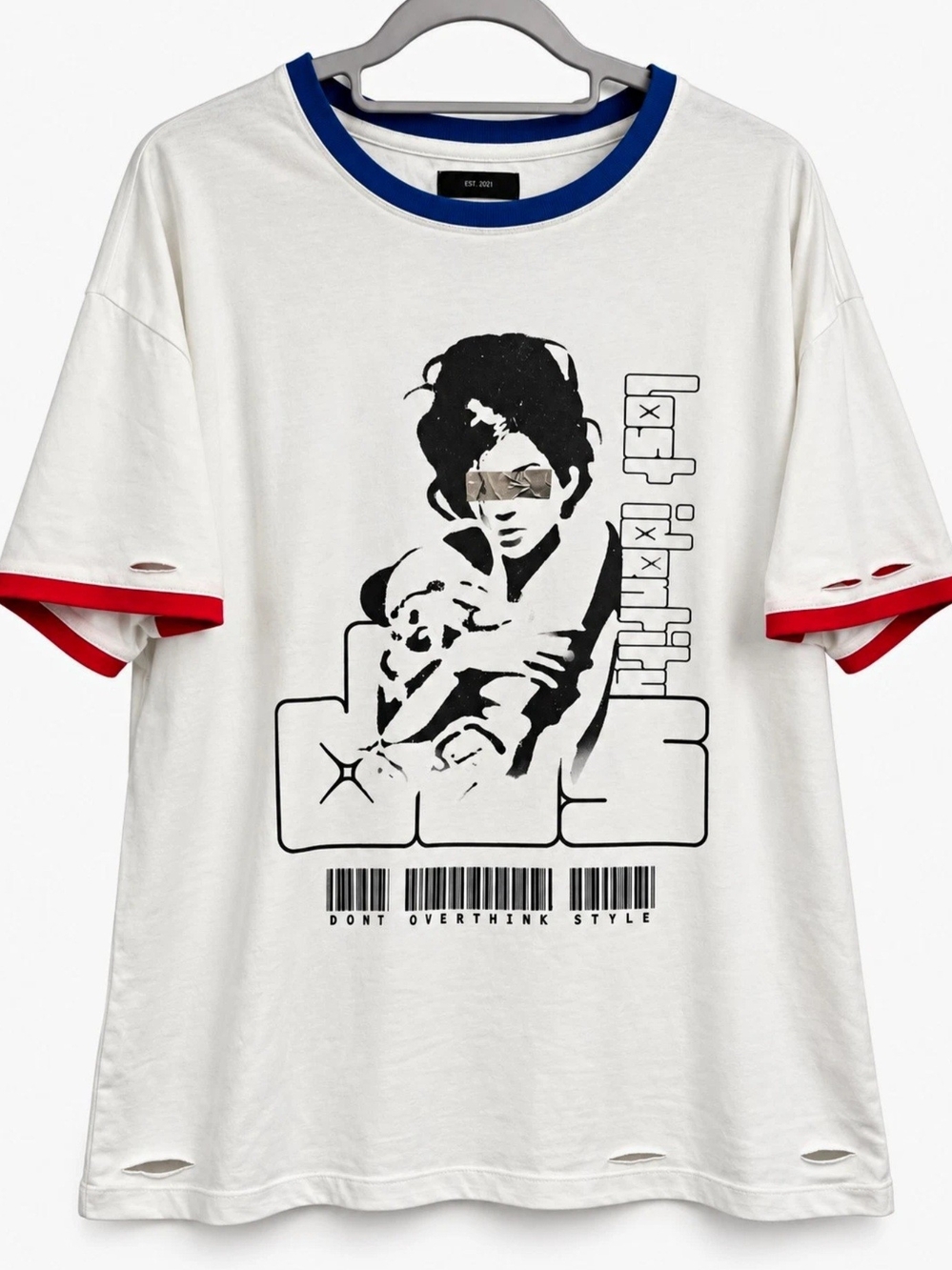 Dont Overthink Style Lost Identity Ringer T Shirt L White Gallery Dept Luxury